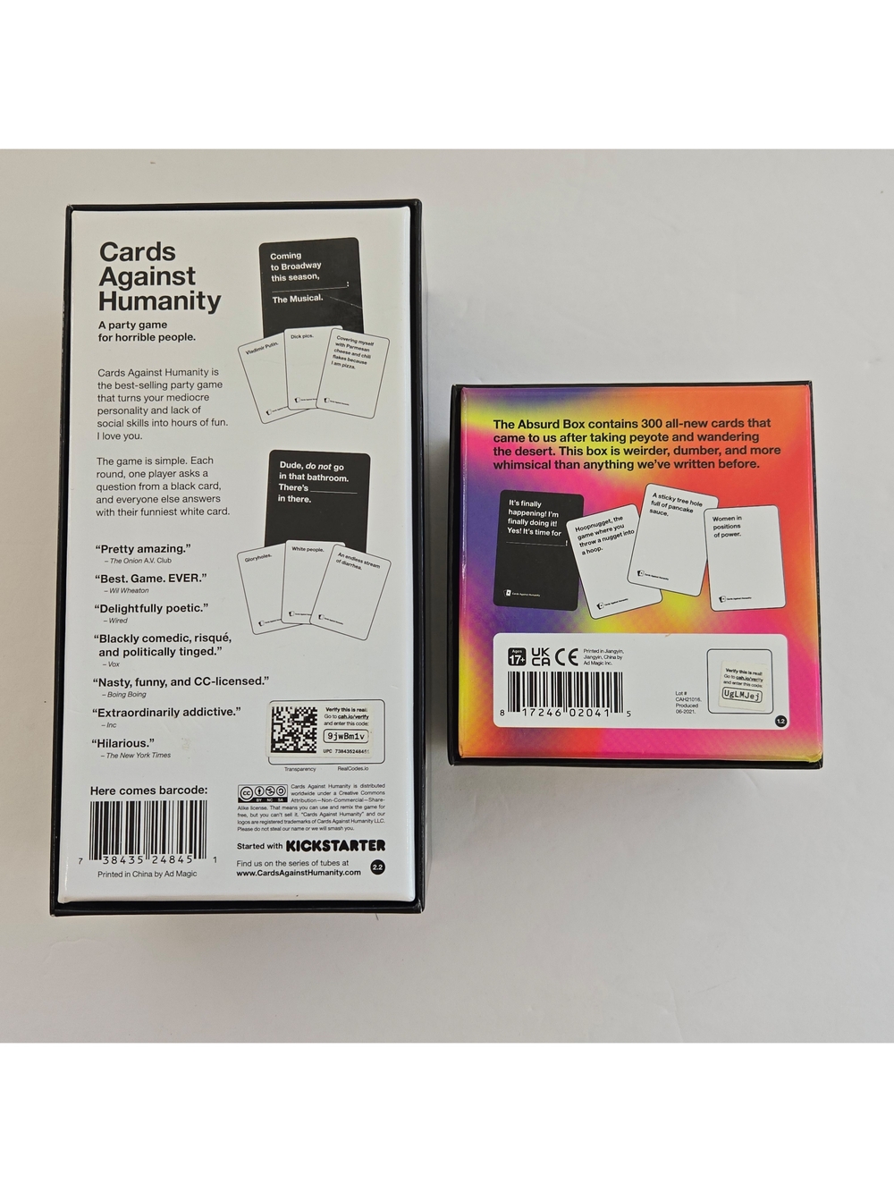 Cards Against Humanity & Absurd Box Party Card Game Sets Complete Good Condition - Picture 7 of 12